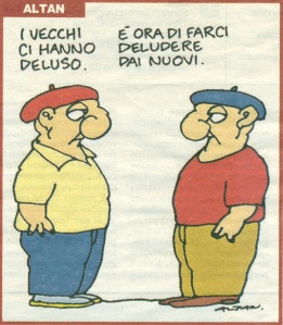 Una vignetta di Altan (la Repubblica, 8 luglio 2009)
