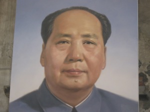 Ritratto di Mao Zedong, opera esposta alla XIV Biennale Internazionale di Scuyltura di Carrara "Post Monument" (foto del 3 luglio 2010)